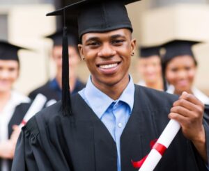 image of man graduating with student loans